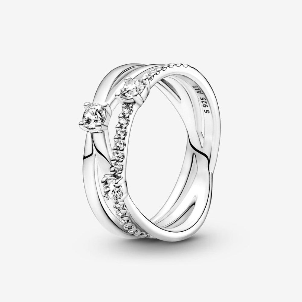 Pandora Fascia Pandora Anello Brillantini Charm Pandora Fiocco Di