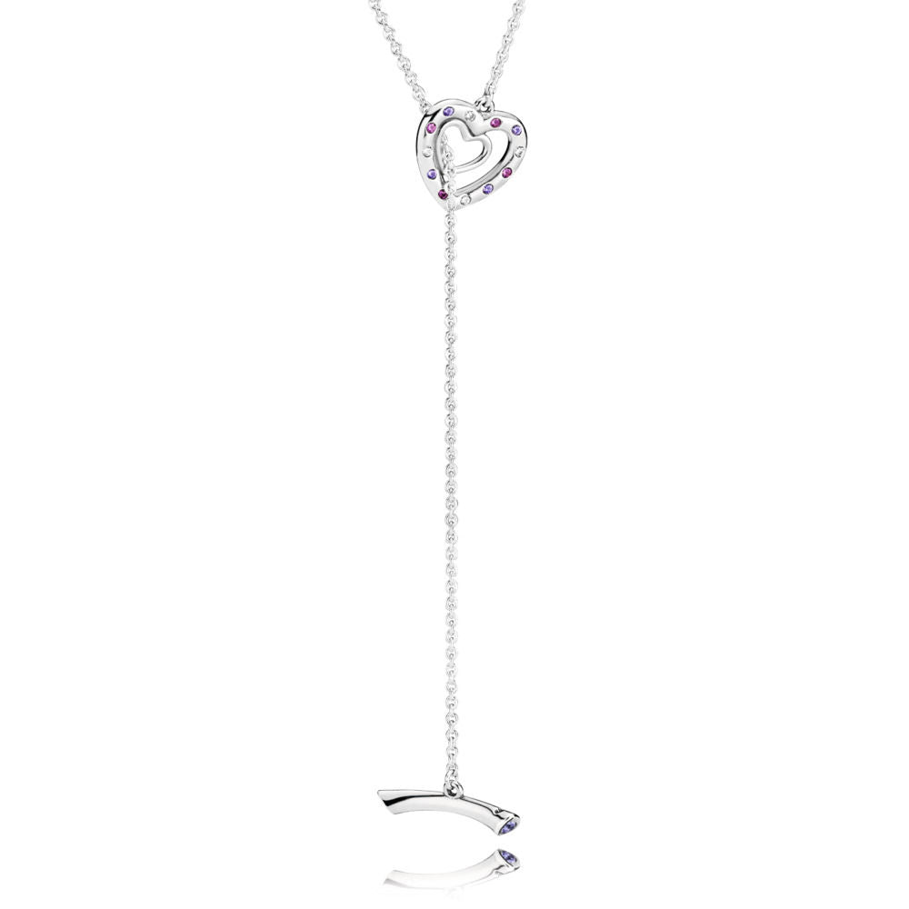 Collana Pandora Cuori Luminosi 397756nrpmx
