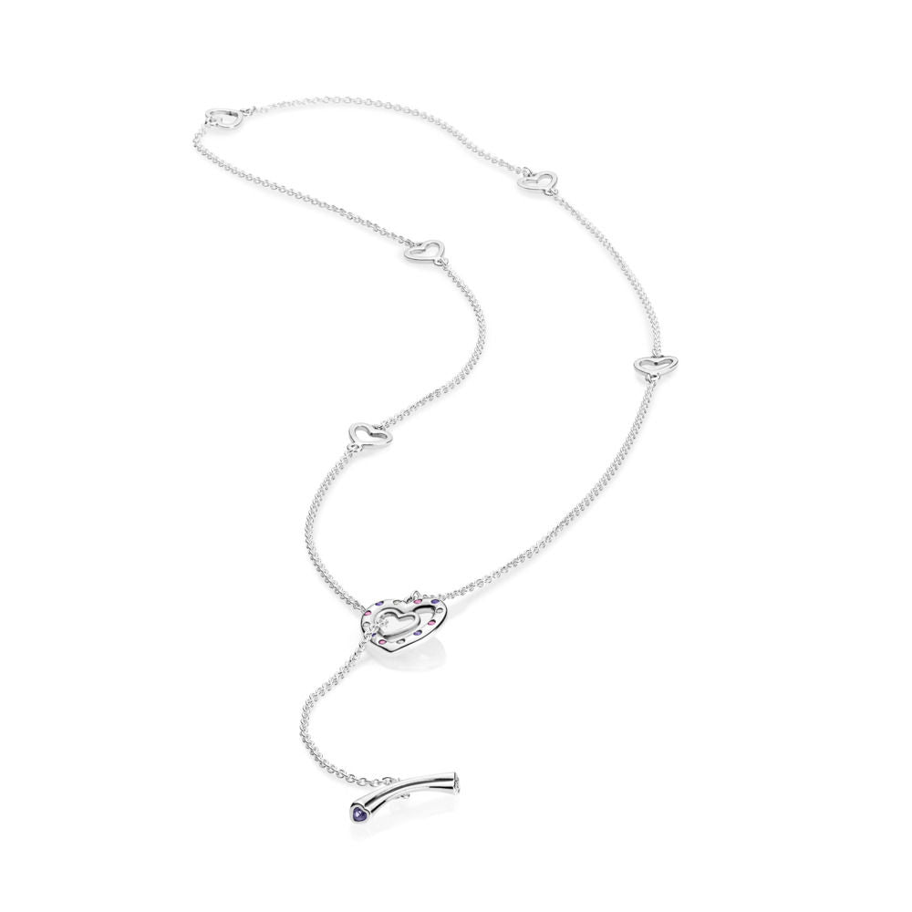 Collana Pandora Cuori Luminosi 397756nrpmx