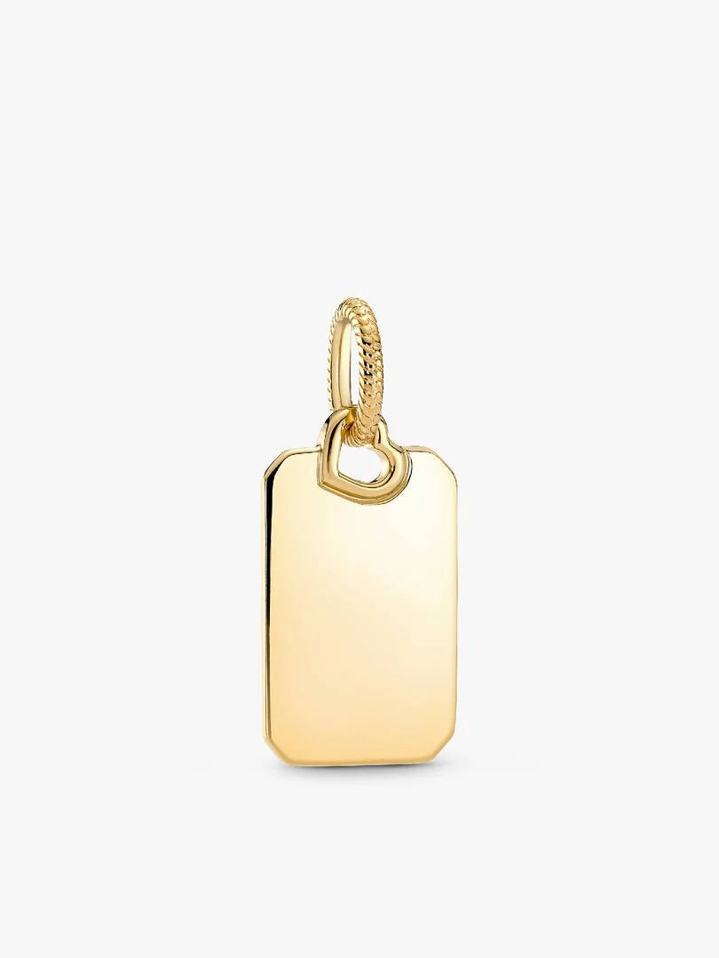 Pandora Set Collana e Pendente Medaglia Rettangolare da incidere NAMPS0591