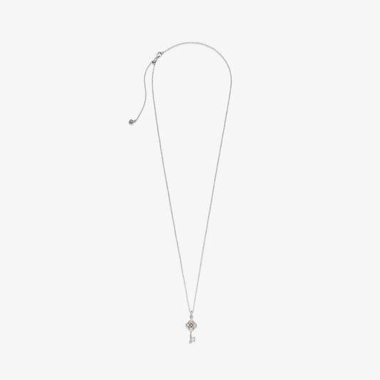 Collana Pandora Bicolore Chiave e Fiore 399339C01-70