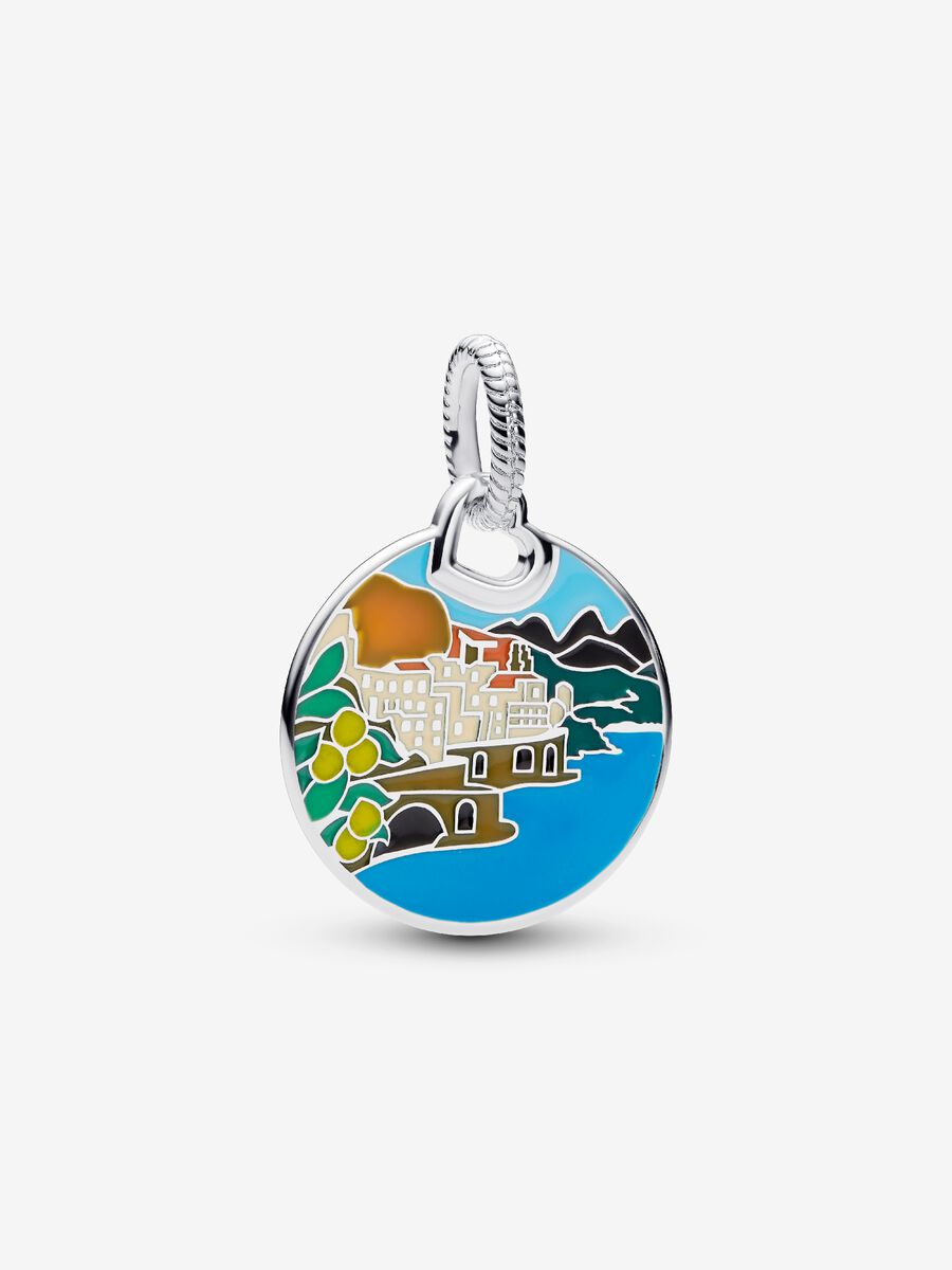Charm Pandora Pendente Costa Italiana da Incidere Argento Sterling 925