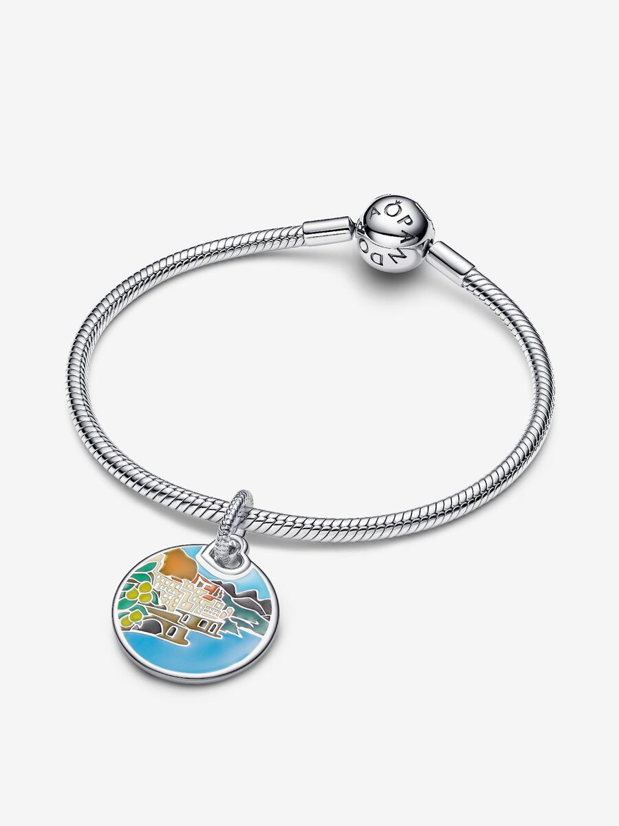 Charm Pandora Pendente Costa Italiana da Incidere Argento Sterling 925