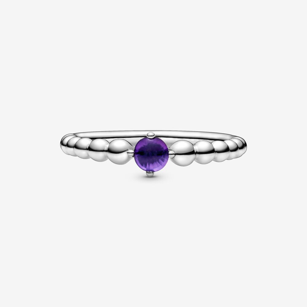 Anello Pandora Viola Decorato con Sfere 198598C03