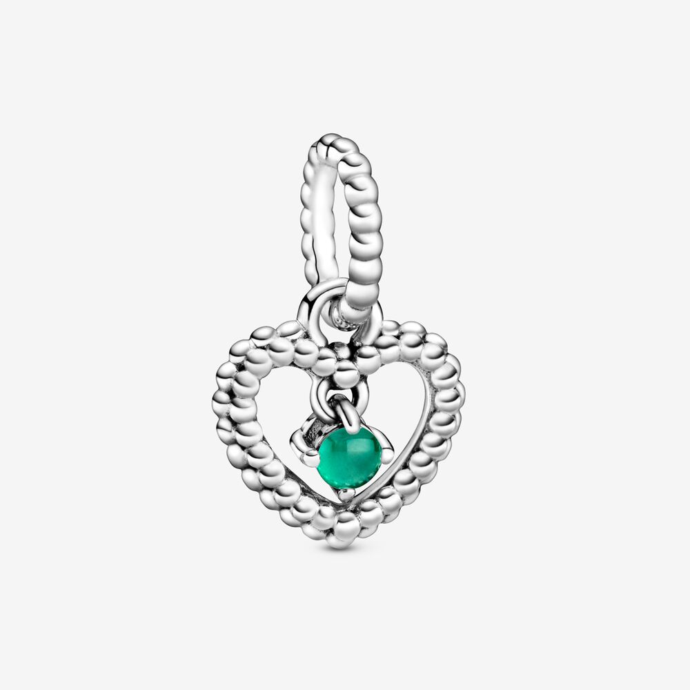 Charm Pendente Pandora A Cuore Verde Bosco Decorato Con Sfere 798854C05