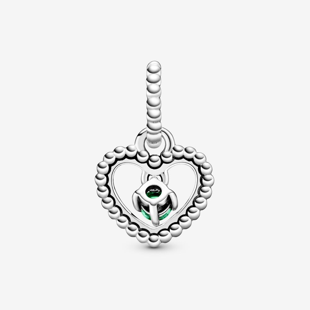 Charm Pendente Pandora A Cuore Verde Bosco Decorato Con Sfere 798854C05