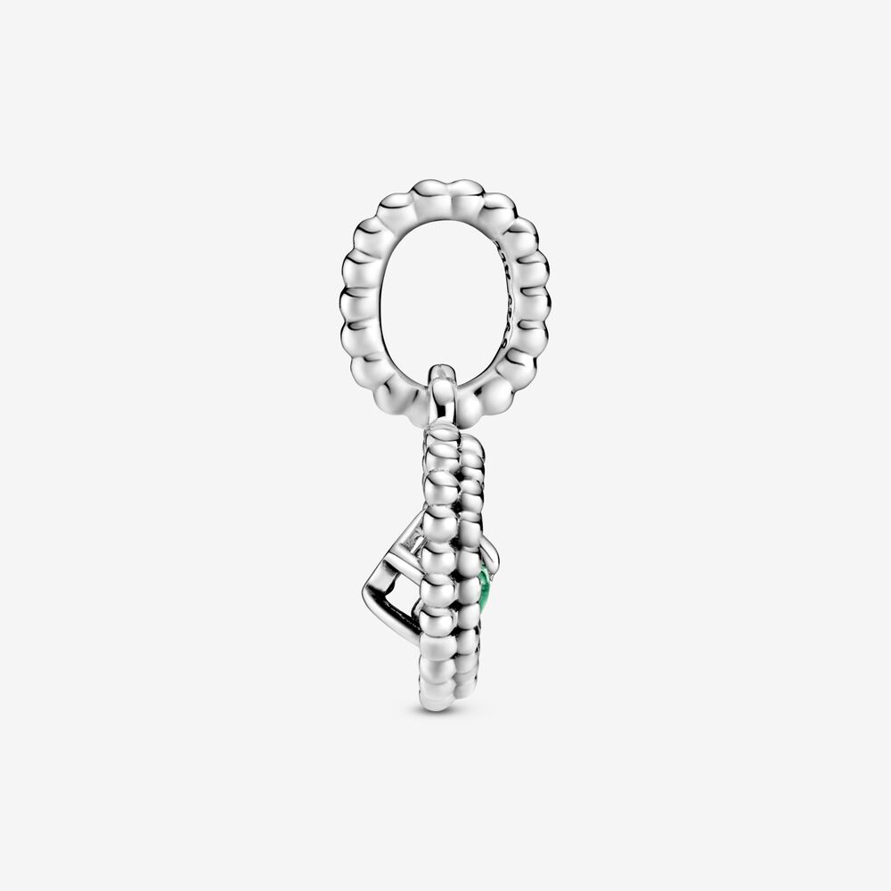 Charm Pendente Pandora A Cuore Verde Bosco Decorato Con Sfere 798854C05