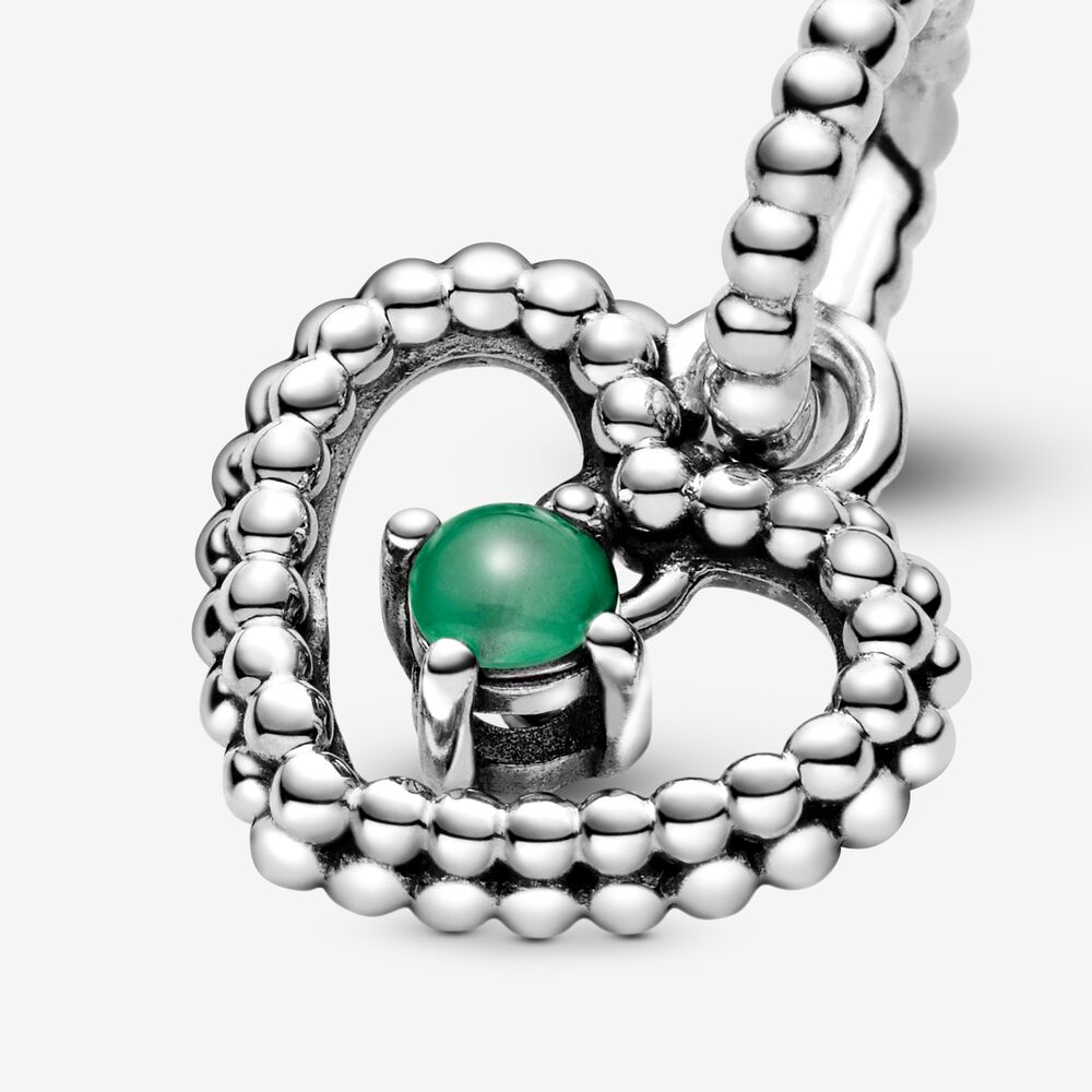 Charm Pendente Pandora A Cuore Verde Bosco Decorato Con Sfere 798854C05