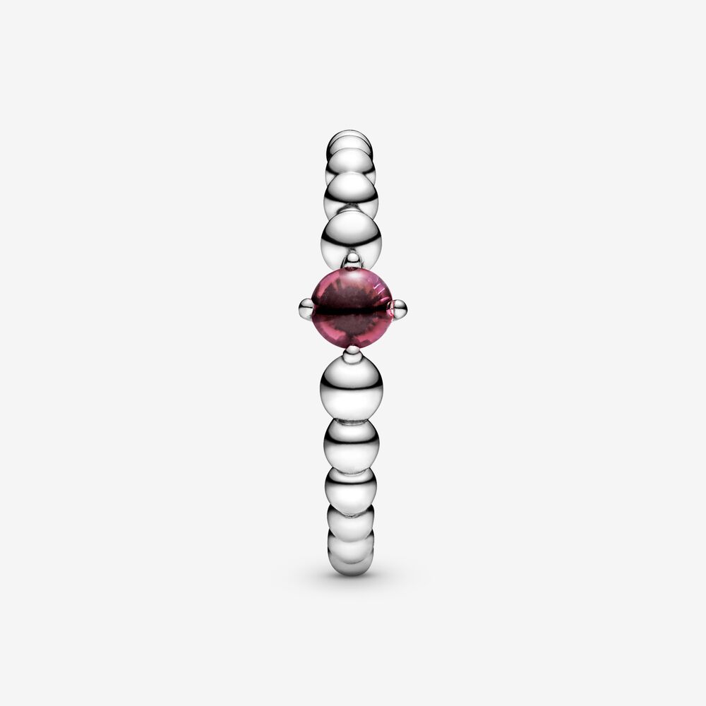 Anello Pandora Rosso Fuoco Decorato con Sfere 198598C02
