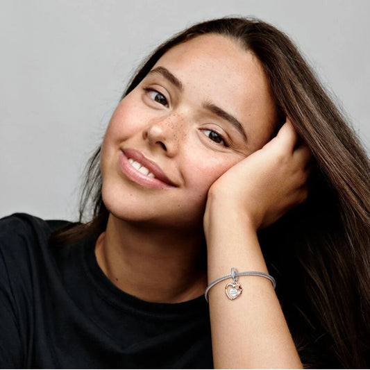 Charm Pendente Pandora Cuore e Rosa 789290C01