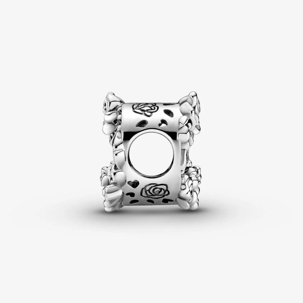 Pandora Open Heart and Rose Charm 799281C01