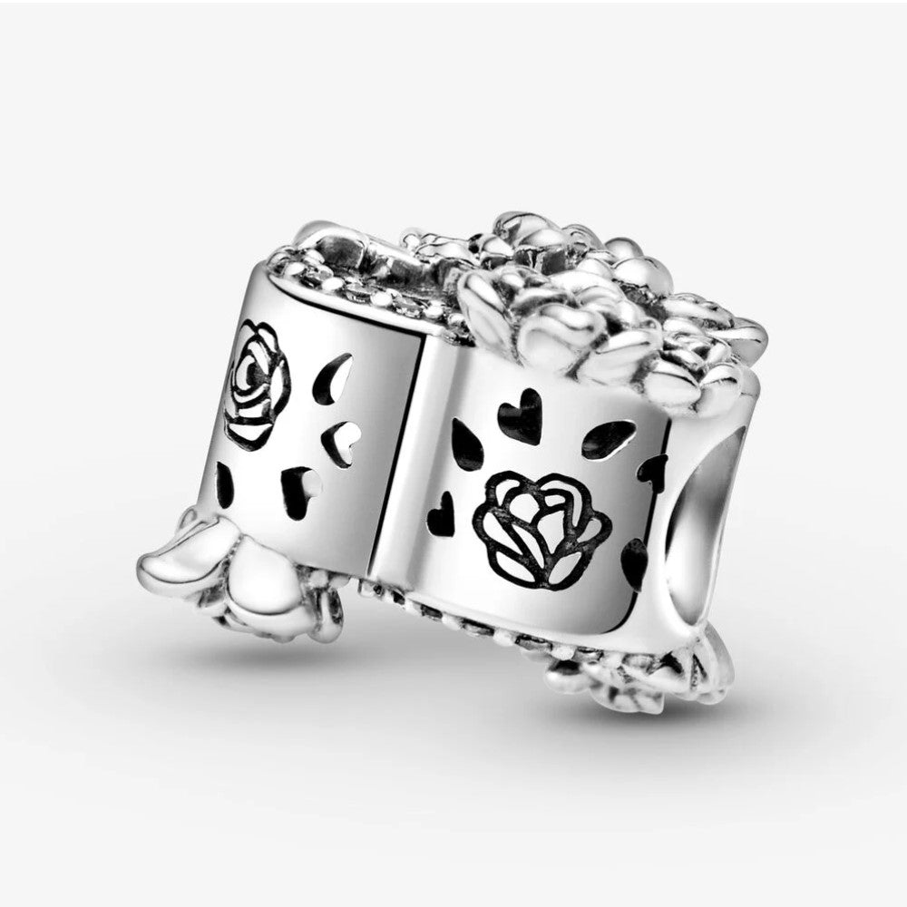 Pandora Open Heart and Rose Charm 799281C01