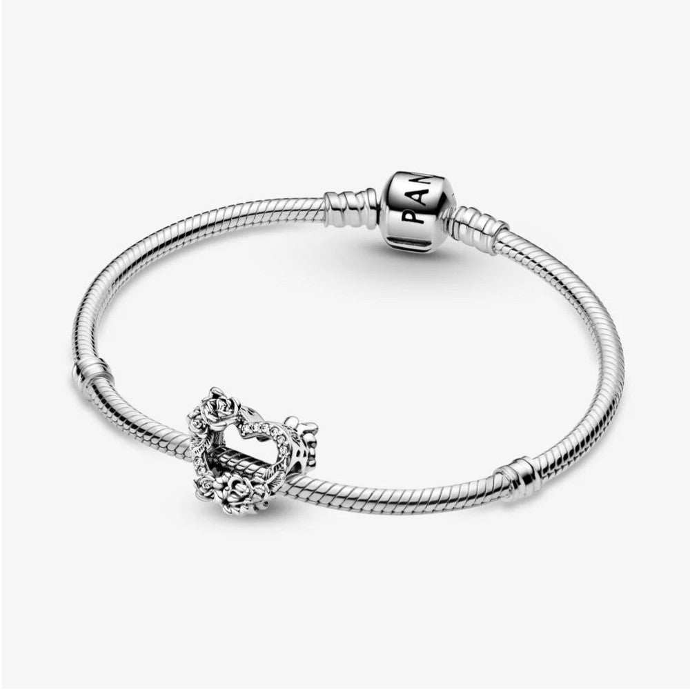 Pandora Open Heart and Rose Charm 799281C01