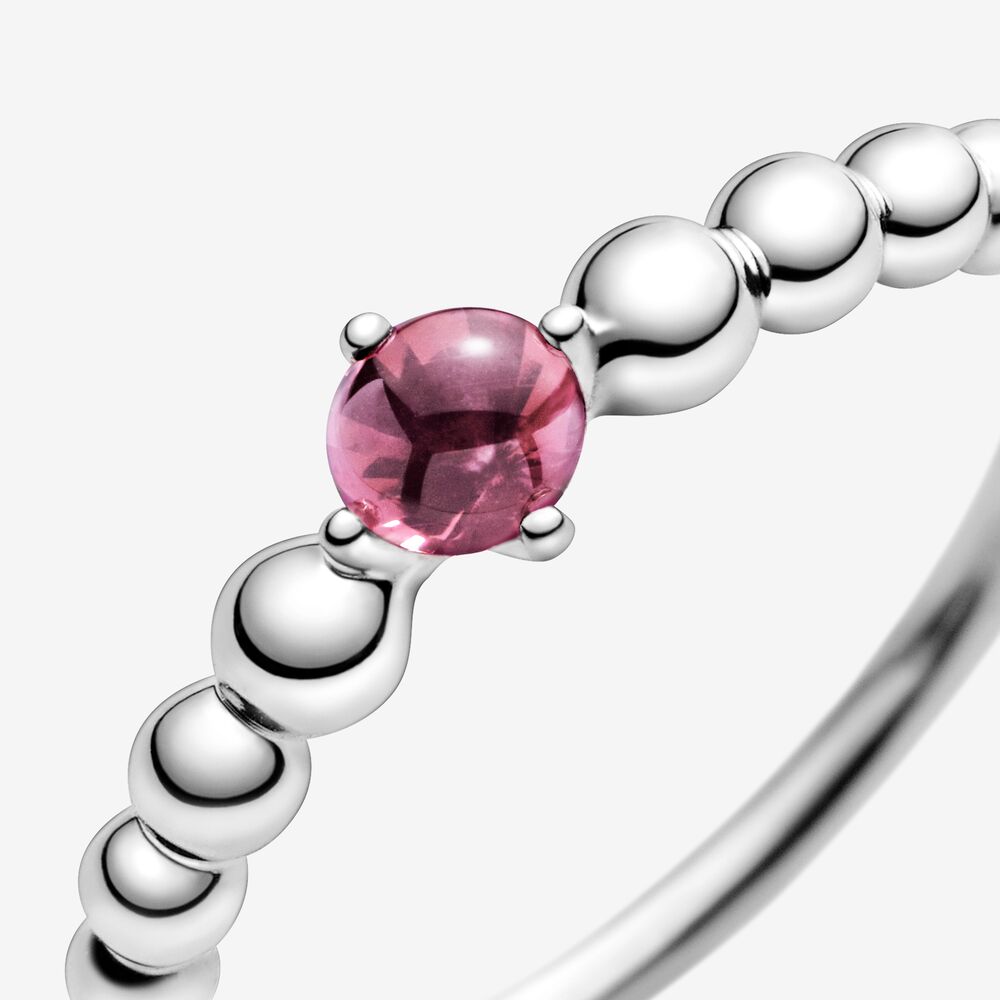 Anello Pandora Rosso Fuoco Decorato con Sfere 198598C02