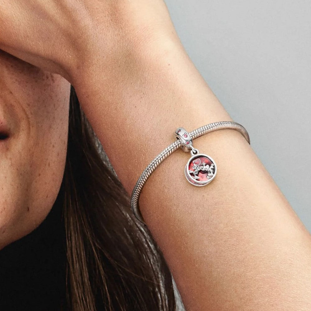 Charm Pendente Pandora Disney Amore e Baci con Mickey Mouse e Minnie 799298C01