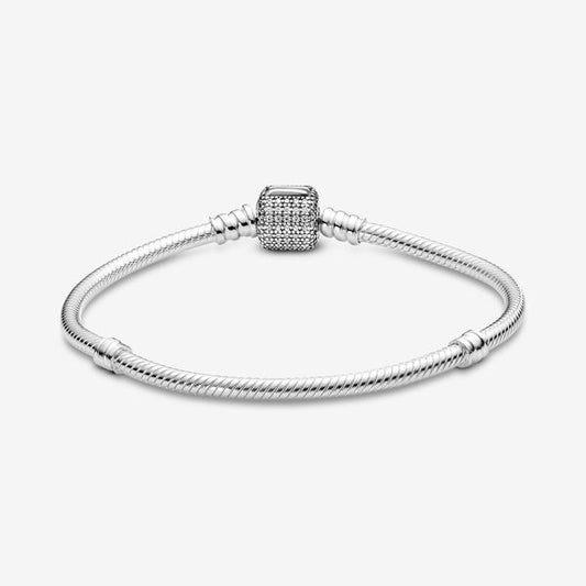 Pandora Moments Pavé Barrel Clasp Bracelet 590723CZ