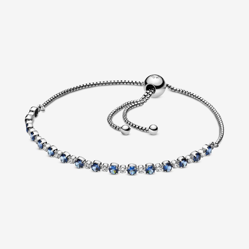 Pandora Sparkling Blue Bracelet with Adjustable Clasp 598517C01