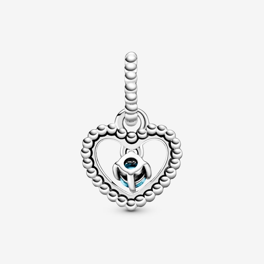 Charm Pendente Pandora A Cuore Azzurro Cielo Decorato Con Sfere 798854C07