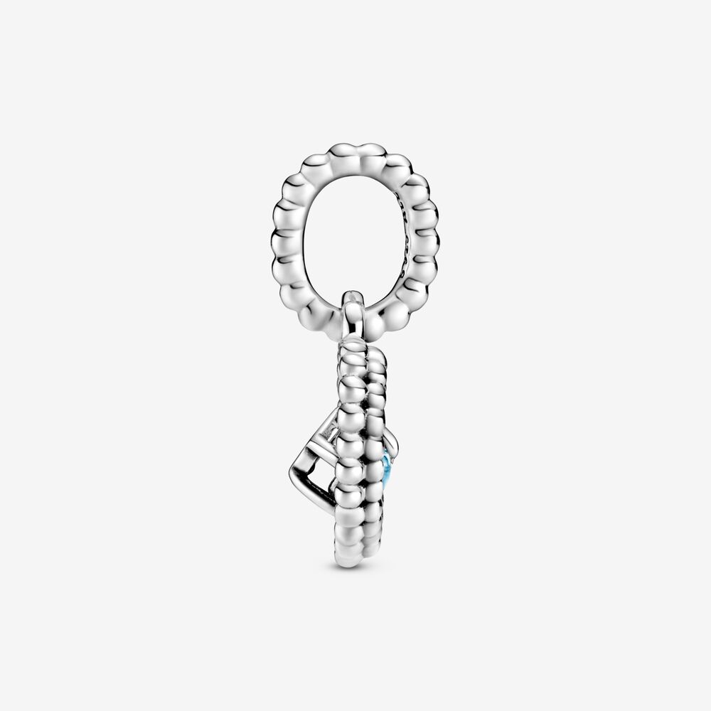 Charm Pendente Pandora A Cuore Azzurro Cielo Decorato Con Sfere 798854C07