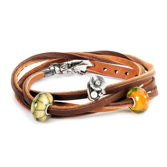 Bracciale Trollbeads Bracciale in Cuoio Marrone Chiaro/Scuro TLEBR-00036