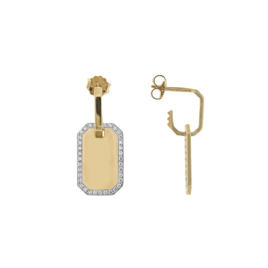 Mono Orecchino Rue Des Mille Medaglia Plain ORZ-009RTLISRH-MNG