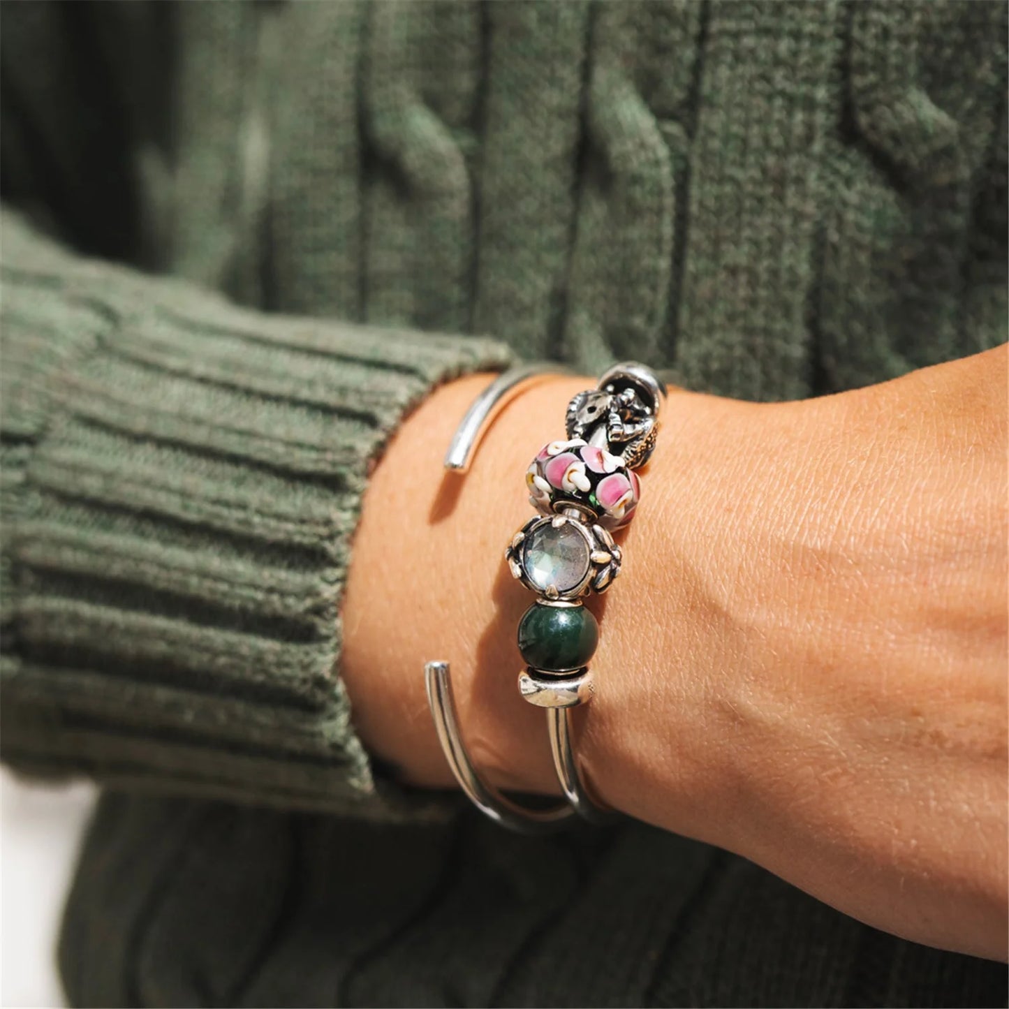 Silver Bead Ring Butterfly in Flight THUN by Trollbeads® - I Love Freedom TAGBE-10242EC