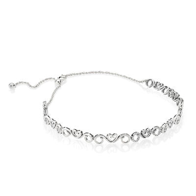Girocollo Choker Pandora Turbinio Di Cuori 397129CZ-38