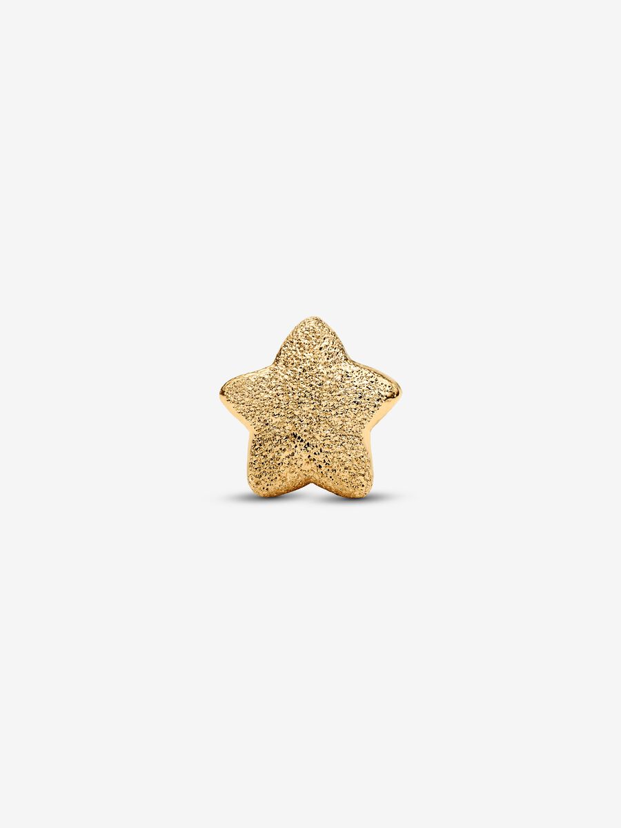 Mini Charm Pandora Stella effetto diamantato Placcatura in Oro 14k