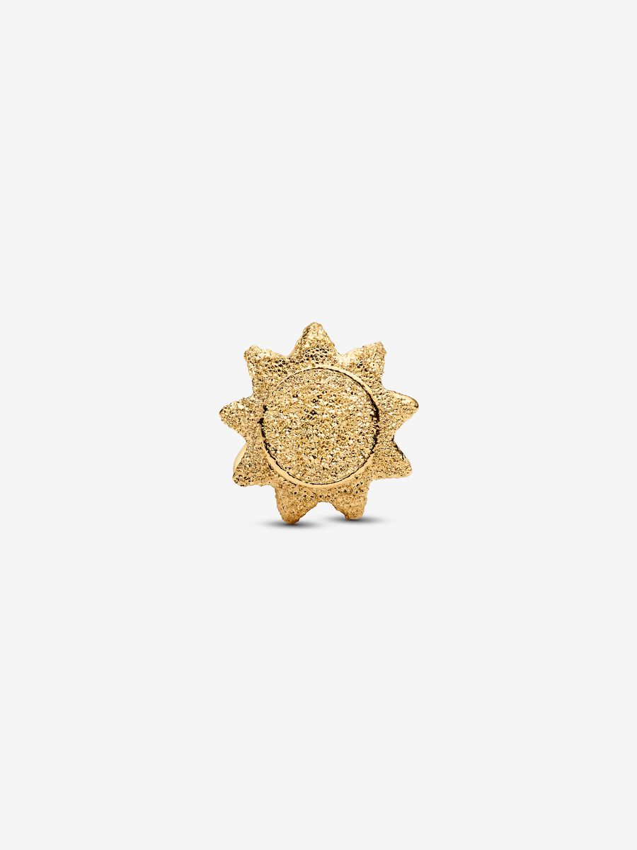 Mini Charm Pandora Sole effetto diamantato Placcatura in Oro 14k