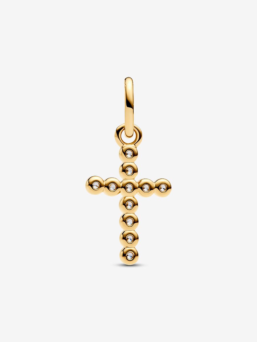 Charm Pandora Pendente Croce Luminosa Placcatura in Oro 14k 764063C01
