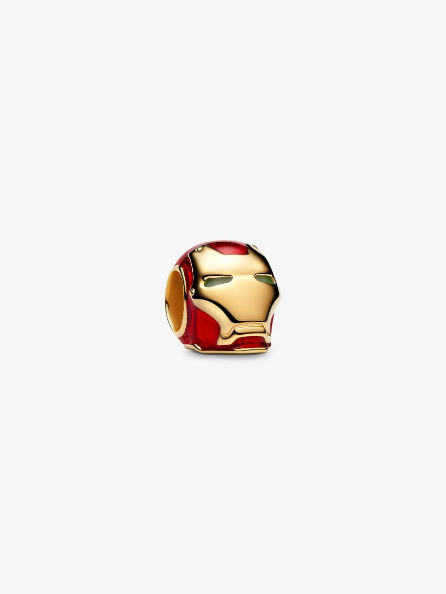 Charm Pandora Marvel, Avengers, Elmo di Iron Man Placcatura in Oro 14k