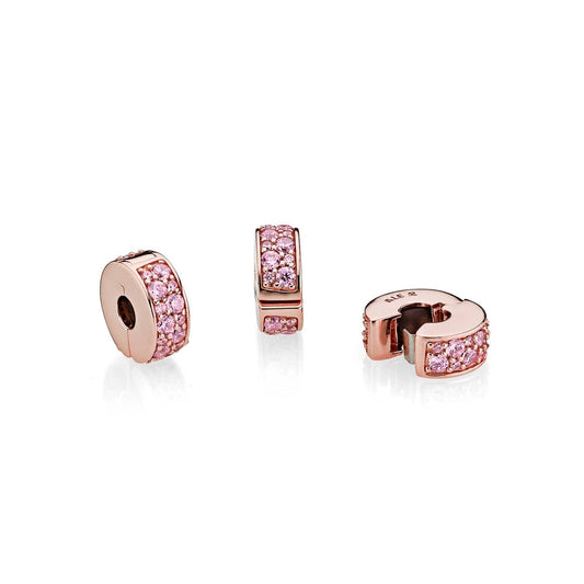 Clip Pandora Eleganza Luccicante rosa 781817pcz