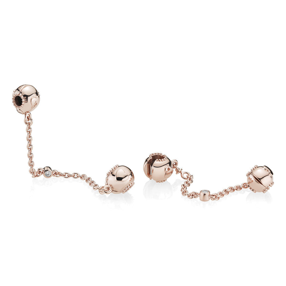 Pandora Embossed Hearts Safety Chain 787636CZ-05