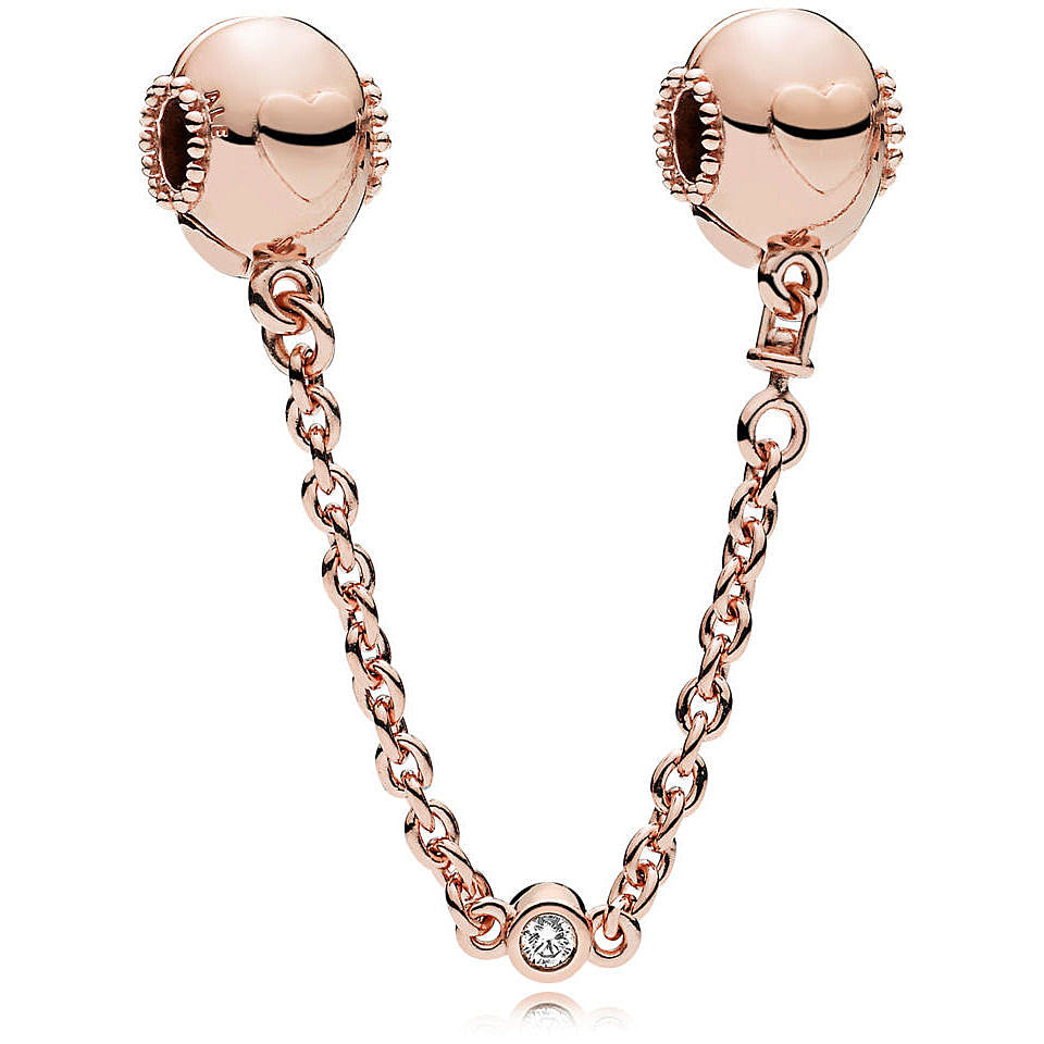 Pandora Embossed Hearts Safety Chain 787636CZ-05