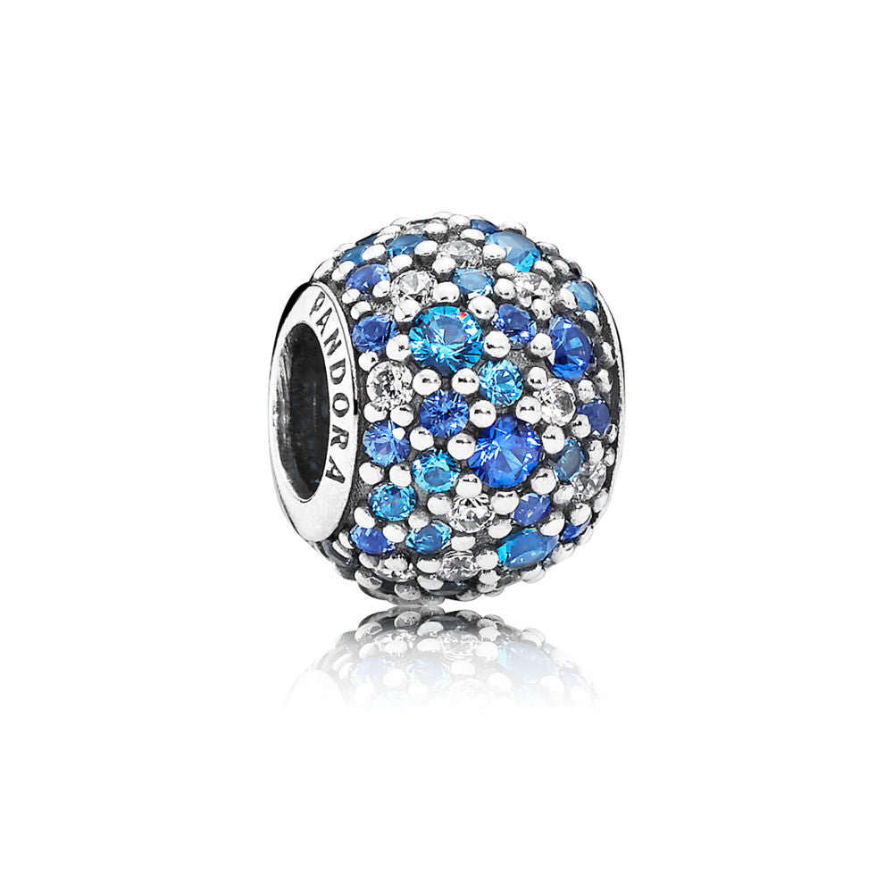 Charm Pandora Sfera in pavé blu cielo 791261NSBMX