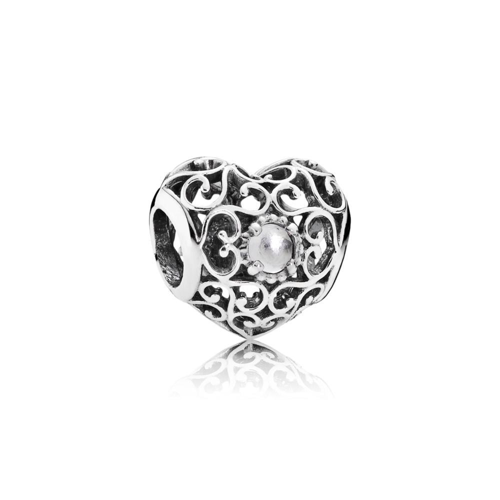 Pandora April Heart Charm 791784RC