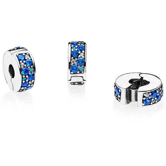 Clip Pandora Eleganza luccicante mosaico blu 791817NSBMX