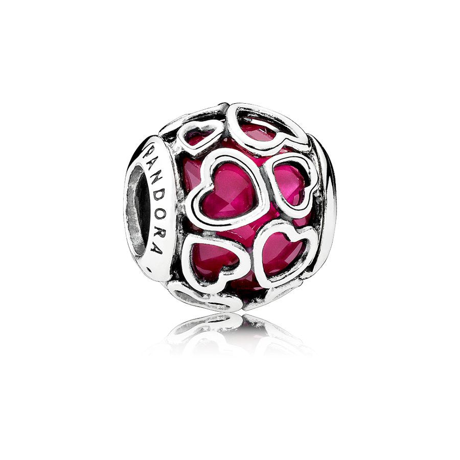 Pandora Charm Open Your Heart Cherry Red 792036NCC