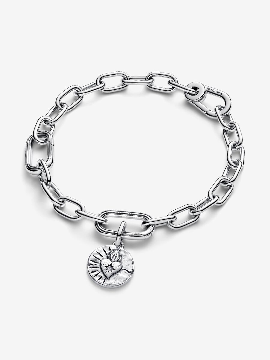Charm Padora Medallion Cuore Sacro "Amor Vincit Omnia" Argento Sterling 925