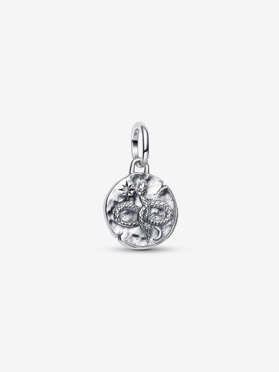 Mini Charm Pandora Medallion Serpente "Memento Vivere" Argento Sterling 925