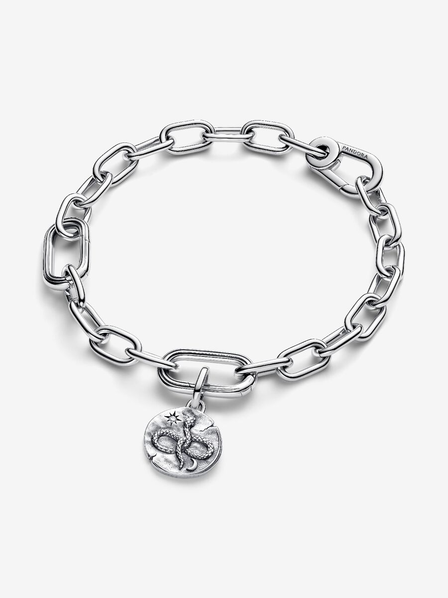 Mini Charm Pandora Medallion Serpente "Memento Vivere" Argento Sterling 925