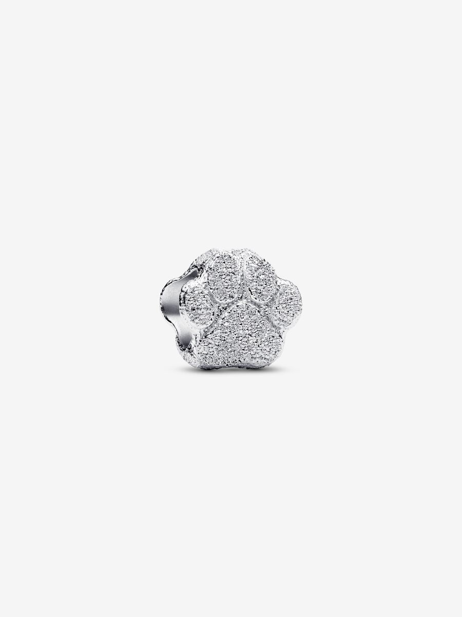 Mini Charm Pandora Zampa effetto diamantato Argento Sterling 925