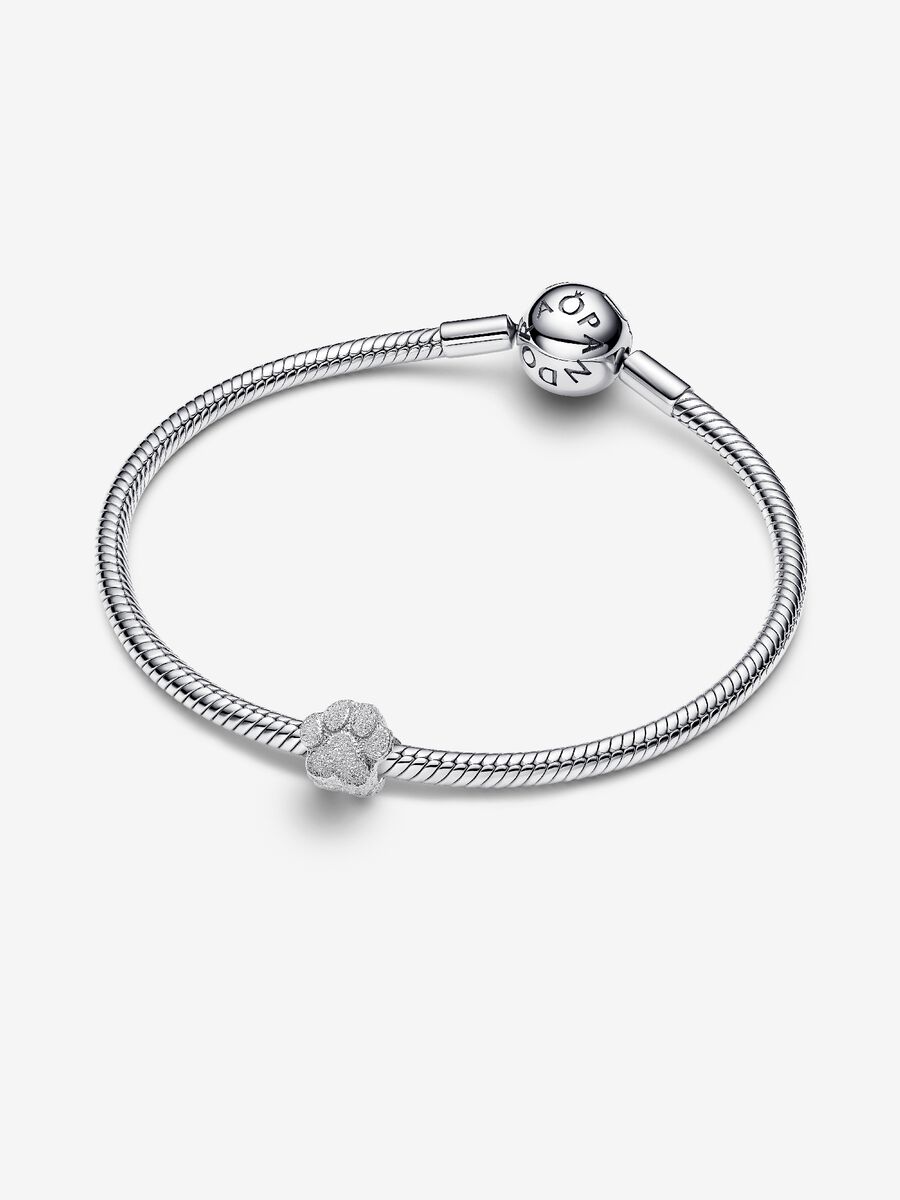 Mini Charm Pandora Zampa effetto diamantato Argento Sterling 925
