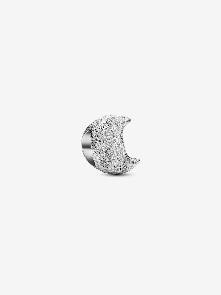 Mini Charm Pandora Luna effetto diamantato Argento Sterling 925