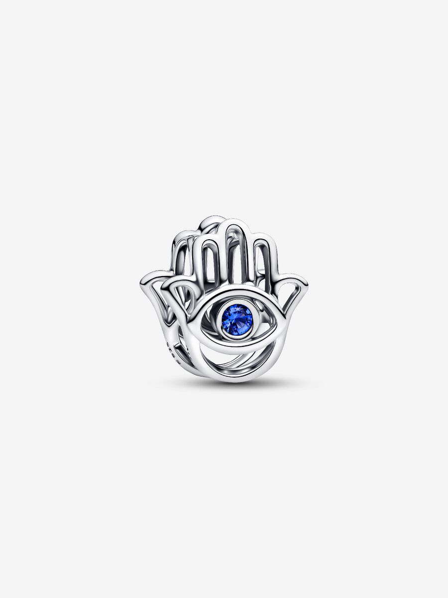 Charm Openwork Mano di Fatima Pietra Blu 794062C01
