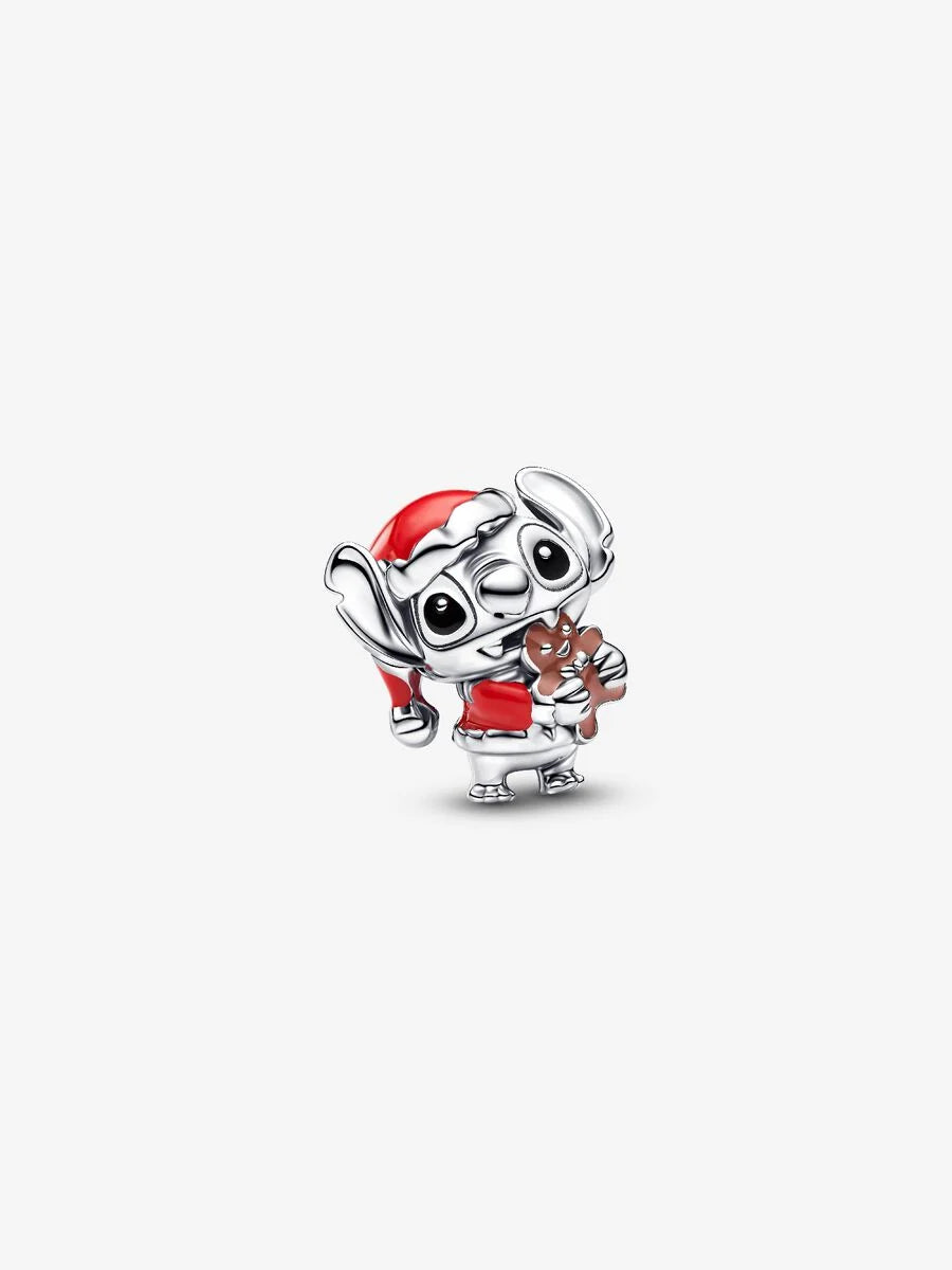 Charm Pandora Disney Stitch Holiday Charm Argento Sterling 925