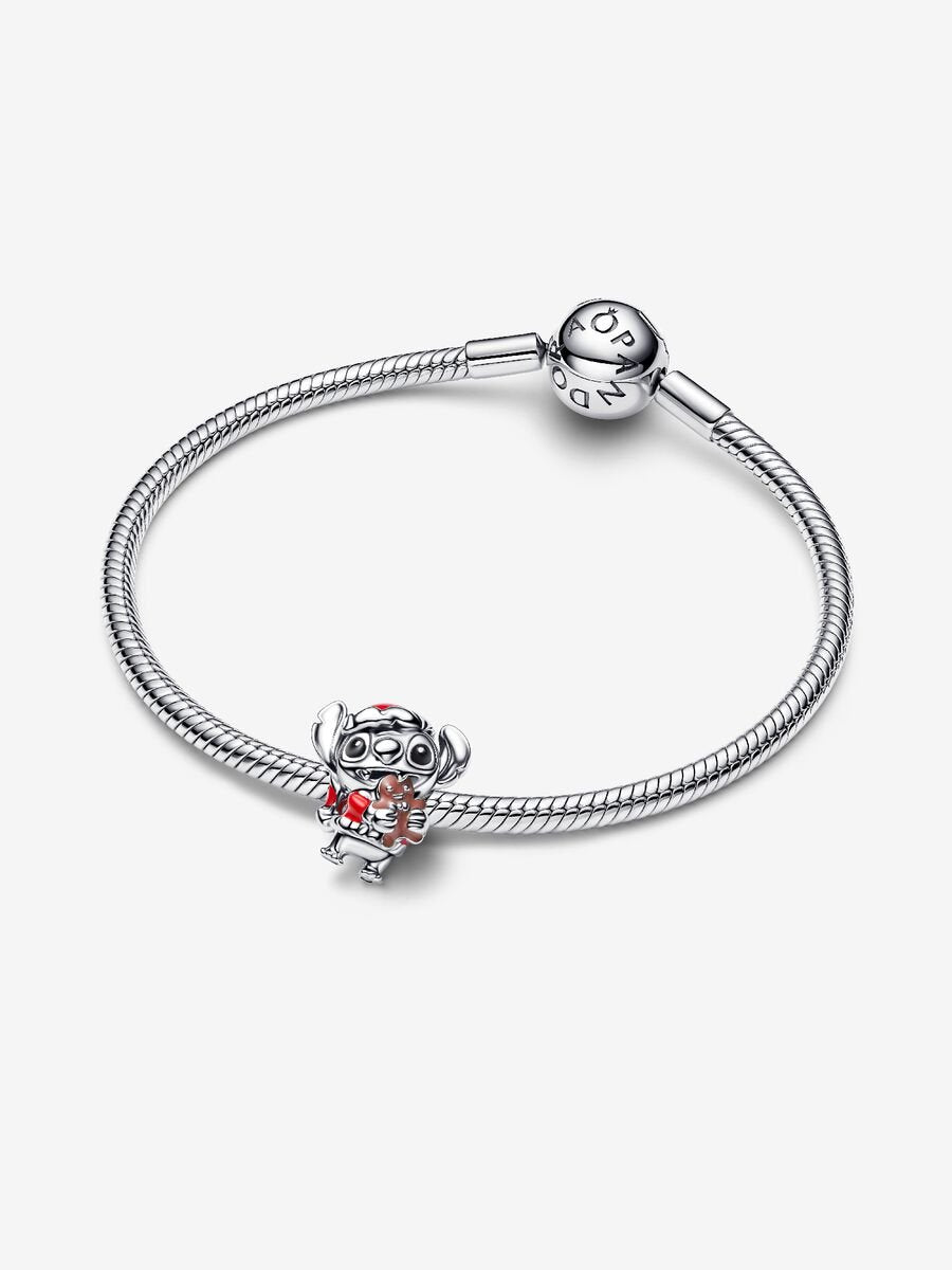 Charm Pandora Disney Stitch Holiday Charm Argento Sterling 925