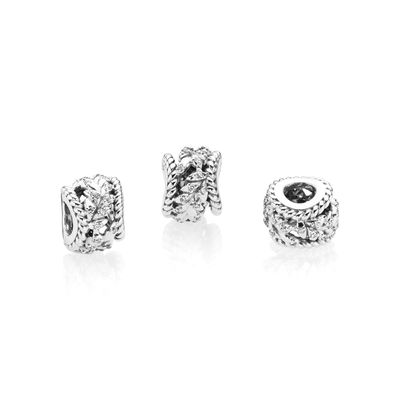 Pandora Sparkling Wheat Swirl Charm 797597CZ