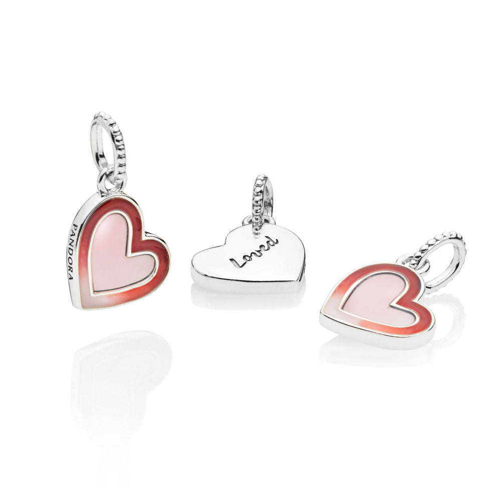 Pandora Asymmetric Love Hearts Charm 797820ENMX