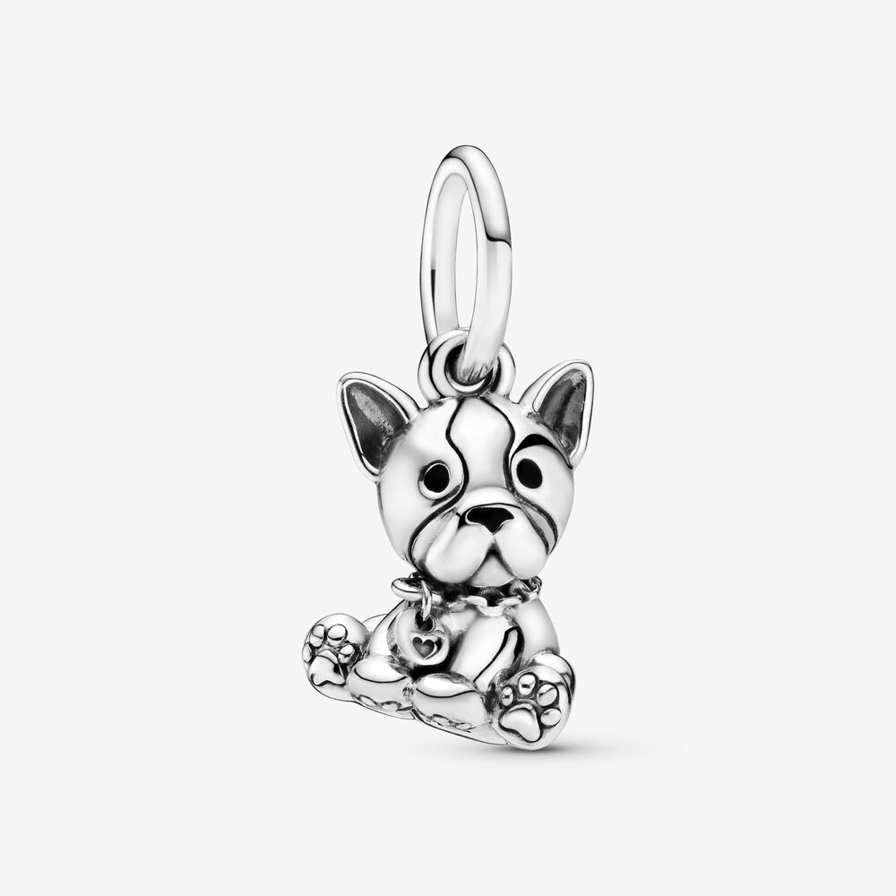 Pandora Bulldog Puppy Pendant Charm 798008EN16